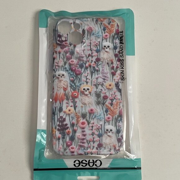 Floral Skeleton iPhone Case – iPhone 15 Plus - Picture 2 of 7